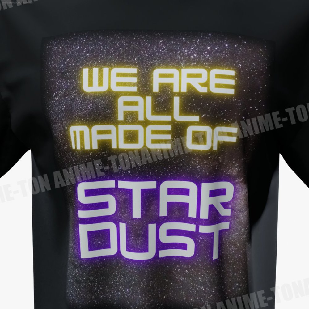 We Are All Made Of Star Dust - Black - Cotton - T-Shirt